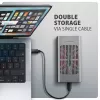 Išorinė dėžutė AXAGON EEM2-20GD USB-C 20 Gbps dviems M.2 NVMe SSD diskams su aparatiniu klonavimu