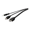 KVM kabelis Belkin F1DN1CCBL – HDMI į USB A/B su garsu, USB klaviatūros/pelės prievadais, 3 m