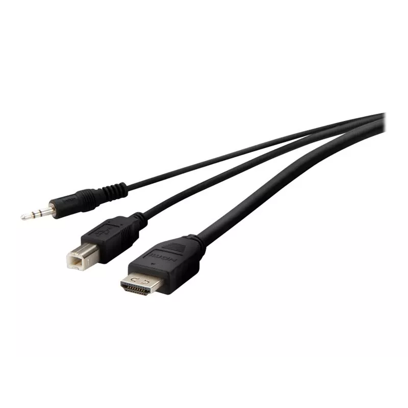 KVM kabelis Belkin F1DN1CCBL – HDMI į USB A/B su garsu, USB klaviatūros/pelės prievadais, 3 m
