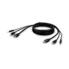 KVM kabelis Belkin F1DN1CCBL – HDMI į USB A/B su garsu, USB klaviatūros/pelės prievadais, 3 m