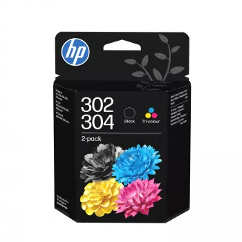 HP 302/304 Tri-spalvų/Juoda rašalo kasetės rinkinys 2 vnt.