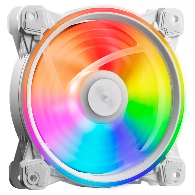 XPG HURRICANE 120 ARGB PWM White, ventiliatorius, 12 cm, 600 RPM, 2000 RPM, baltas