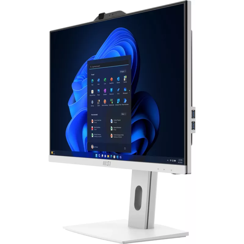 Viename kompiuteryje (All-in-One) MSI Pro AP242P 14M-691EU — 23,8 colio FHD IPS, Intel Core i5-14400, 16GB DDR5, 512GB SSD, Windows 11 Pro, Wi‑Fi 6E, Baltas