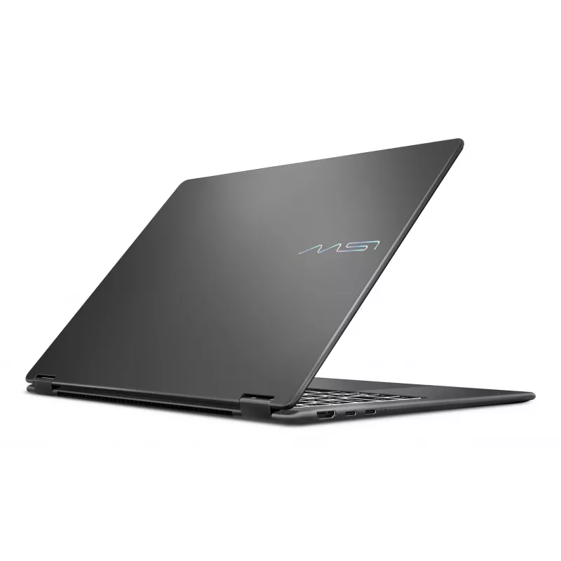 Hibridinis 2-in-1 nešiojamas kompiuteris MSI Prestige 14 Flip AI+ D3MTG-055 – Intel Core Ultra 9 386H, 14 colių Full HD+ lietimui jautrus ekranas, 32 GB LPDDR5x, 2 TB SSD, Wi‑Fi 7, Windows 11 Home