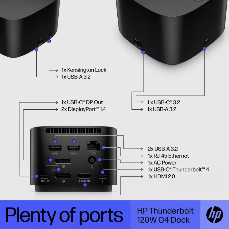 HP Thunderbolt Dock 120W G4 stotelė