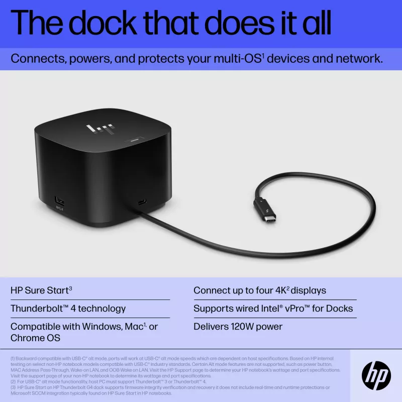 HP Thunderbolt Dock 120W G4 stotelė