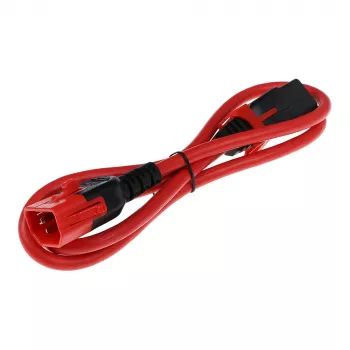 ACT Powercord C13 IEC Lock+ - C14 IEC Lock dvigubas fiksavimas raudonas 2 m, PC3615