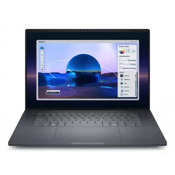 DELL Pro Max 16 Premium MA16250 Intel Core Ultra 9 285H Mobilioji darbo stotis 40,6 cm (16 colių) Full HD+ 64 GB LPDDR5x-SDRAM 1 TB SSD NVIDIA RTX PRO 2000 Blackwell Wi-Fi 7 (802.11be) Windows 11 Pro Juoda