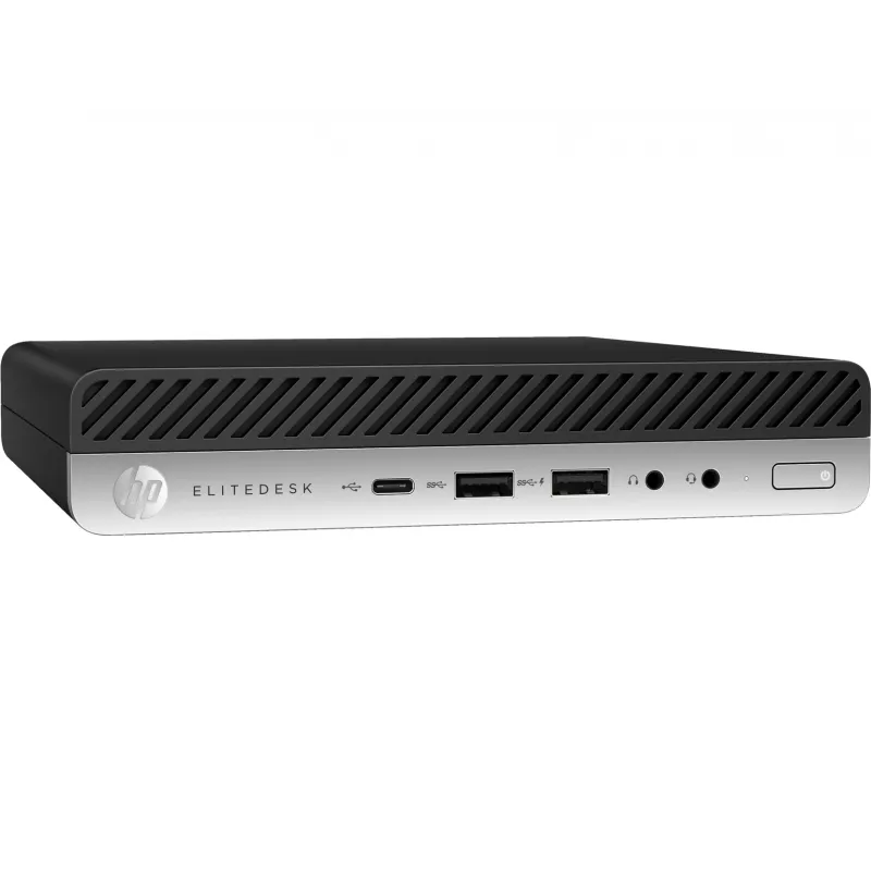 T1A HP EliteDesk 800 G5 Atnaujintas Intel® Core™ i5 i5-9500 8 GB DDR4-SDRAM 256 GB SSD Windows 11 Pro Mini PC Juoda, Sidabrinė