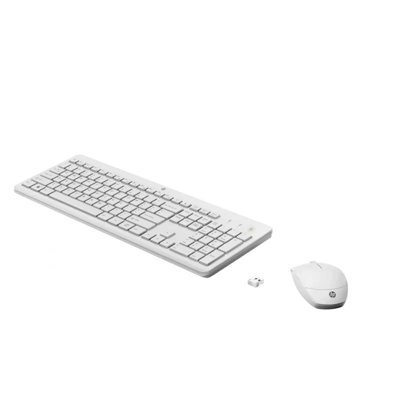 HP 230 belaidis pelių ir klaviatūrų rinkinys, baltas, su pele