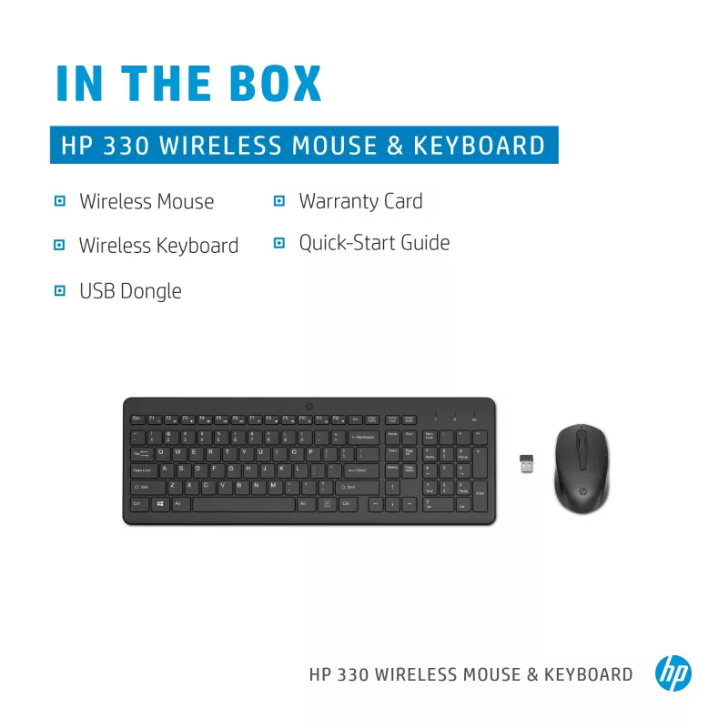 Belaidis klaviatūros ir pelės rinkinys HP 330