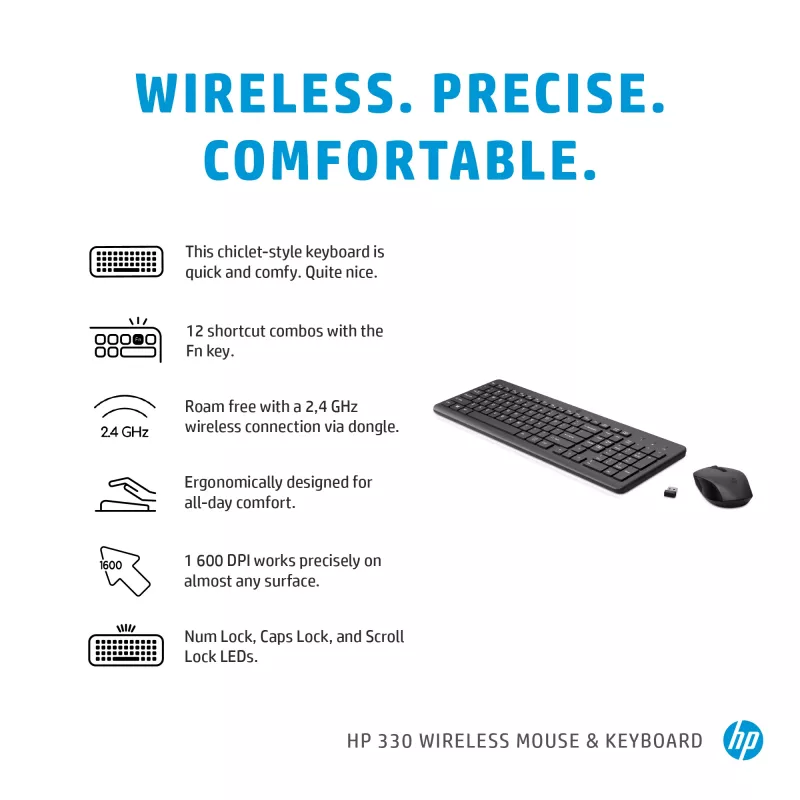 Belaidis klaviatūros ir pelės rinkinys HP 330