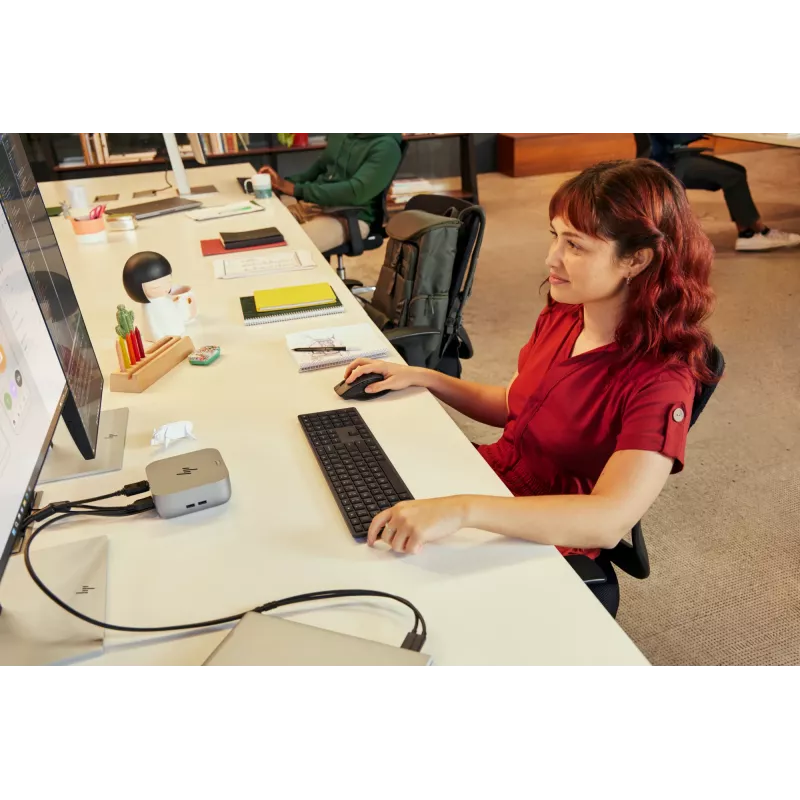 Laidinė HP Business Slim v2 klaviatūra su išmaniosios kortelės skaitytuvu – pilno dydžio 100 %, USB, 1,8 m laidas, juoda