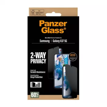 Apsauginis stiklas PanzerGlass Privacy Samsung Galaxy A37 Ultra-WideFit PG90806, privatumo filtras