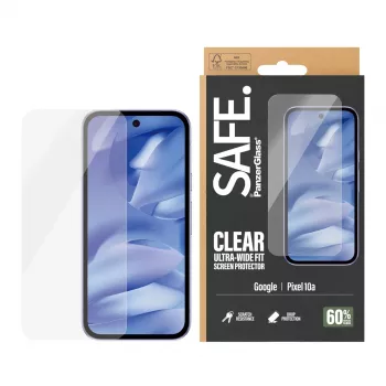 PanzerGlass SAFE. apsauginis stiklas Google Pixel 10a 5G | Itin platus prigludimas