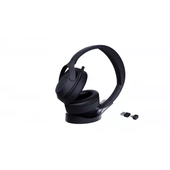 Yealink BH78 ausinių rinkinys su stovu, belaidės ausinės, vienos ausies, USB-C / USB-A, Bluetooth, juodos spalvos