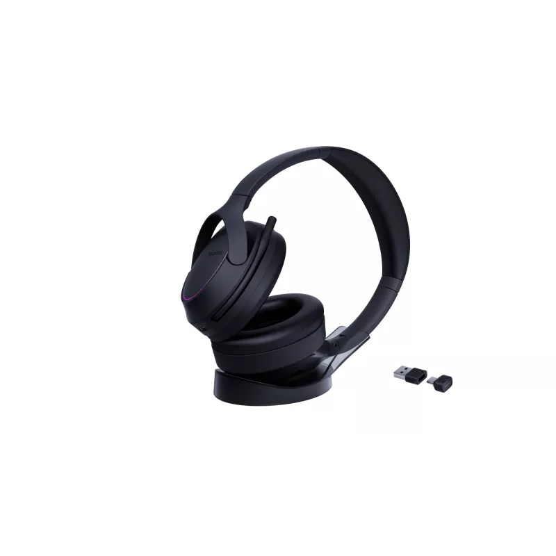 Yealink BH78 ausinių rinkinys su stovu, belaidės ausinės, vienos ausies, USB-C / USB-A, Bluetooth, juodos spalvos