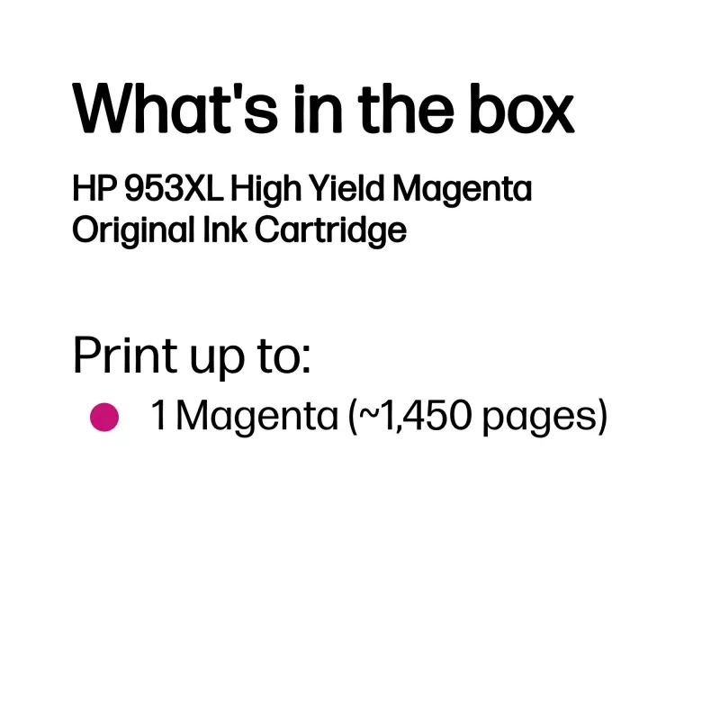 HP 953XL High Yield Magenta Original rašalo kasetė