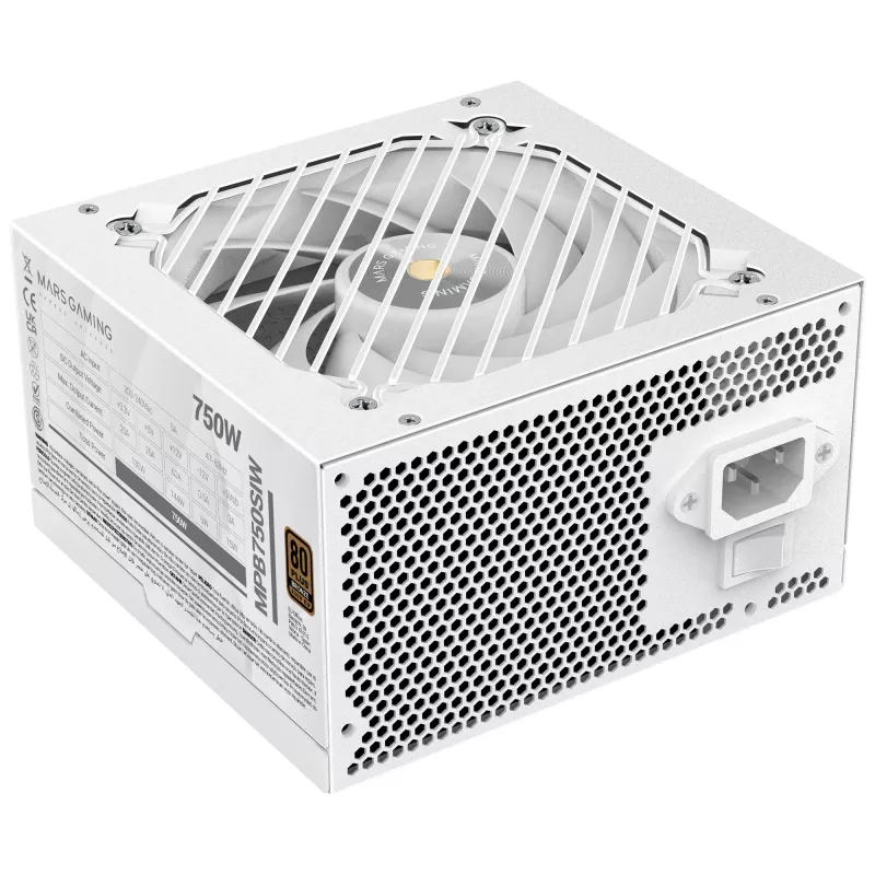 Mars Gaming MPB750SIW maitinimo blokas 750 W 24-pin ATX ATX Baltas