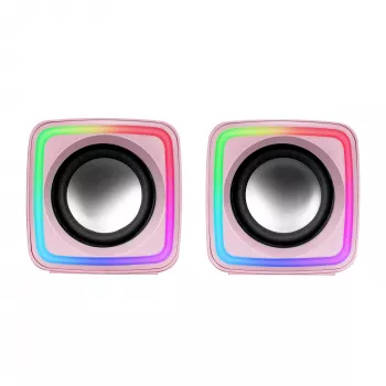 Mars Gaming MSCUBEP Pink RGB kompiuteriniai garsiakalbiai 8W DSP garso procesorius