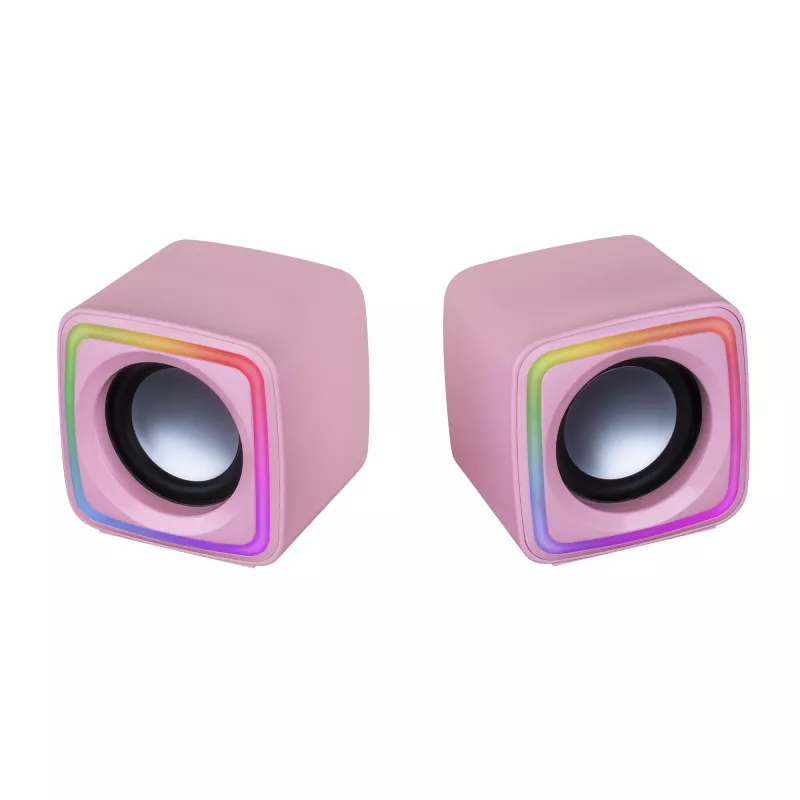 Mars Gaming MSCUBEP Pink RGB kompiuteriniai garsiakalbiai 8W DSP garso procesorius