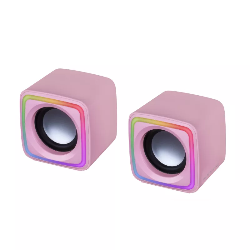 Mars Gaming MSCUBEP Pink RGB kompiuteriniai garsiakalbiai 8W DSP garso procesorius