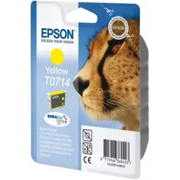 Epson Cheetah Singlepack Yellow T0714 DURABrite Ultra rašalinė kasetė