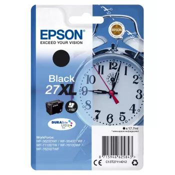Epson 27XL DURABrite Ultra rašalinė kasetė, juoda, didelės talpos (XL), 17,7 ml, 1100 puslapių