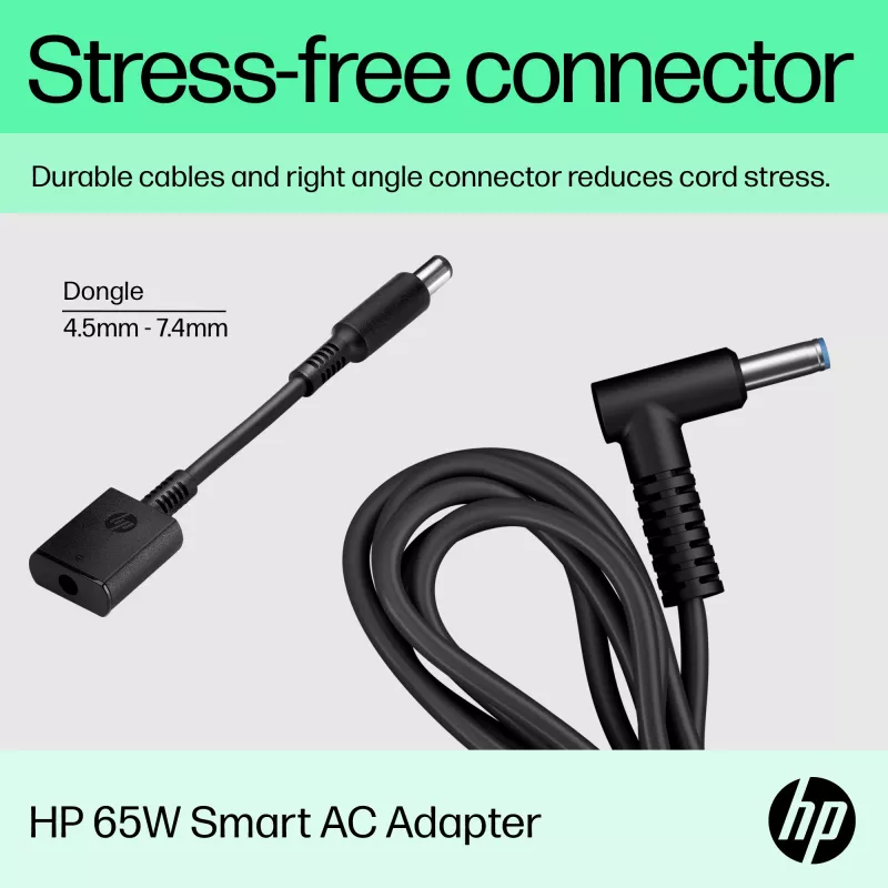 HP 65W Smart AC adapter, suderinamas su HP ProBook 440 G6, 450 G6, ProBook x360 11 ir kt.