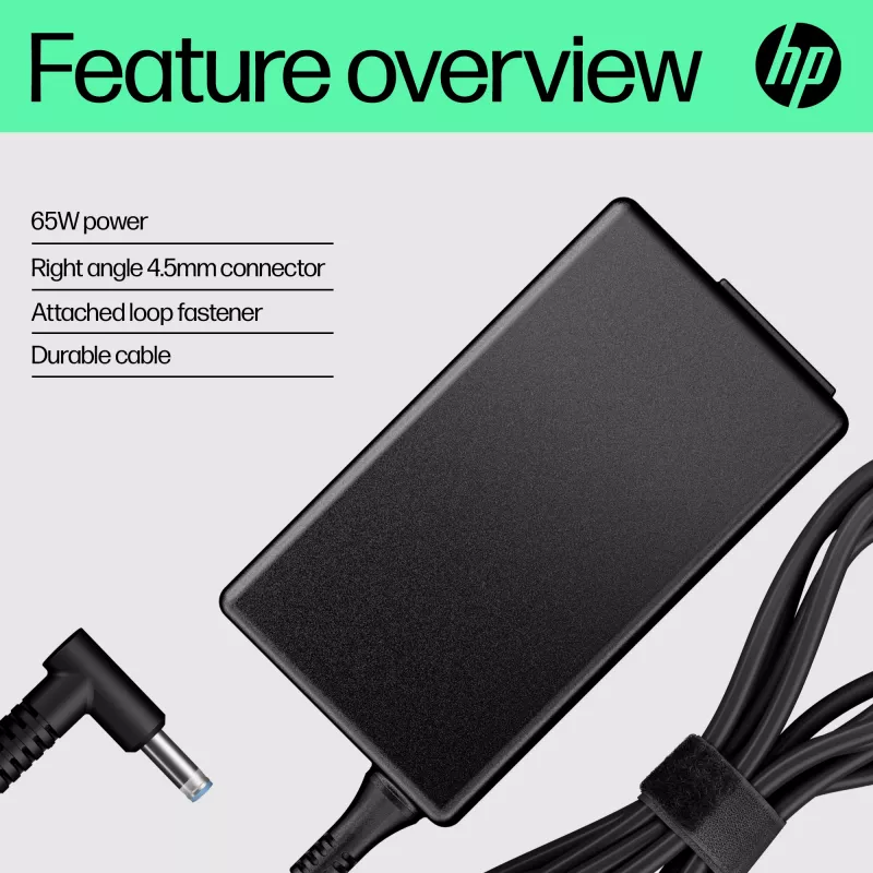 HP 65W Smart AC adapter, suderinamas su HP ProBook 440 G6, 450 G6, ProBook x360 11 ir kt.