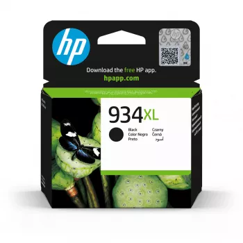 Original HP 934XL didelės išeigos juoda kasetė, 1 vnt., 1000 puslapių