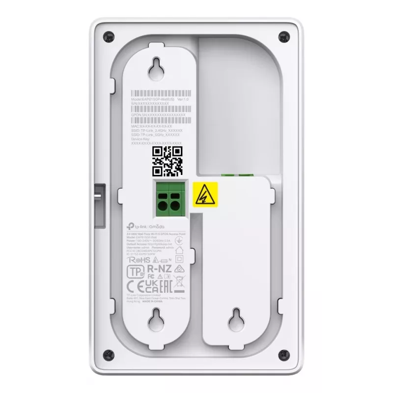 TP-Link Omada EAP625GP-WALL belaidis prieigos taškas 1201 Mbit/s baltas „Power over Ethernet“ (PoE)