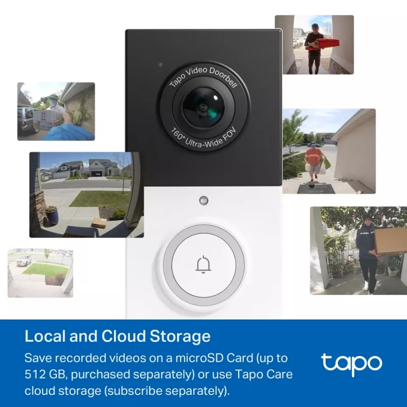 TP-Link Tapo vaizdo durų skambutis 1 × D210, 1 × D100C, H.264, 3 MP, 2304 x 1296 pikselių, 1296p, CMOS, 25,4 / 3 mm (1/3 colio)