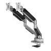Universalaus ergonominio biuro dviejų monitorių stalinis laikiklis, dujinis spyruoklinis 17-35 15kg, VESA 75x75 / 100x100, ER-446