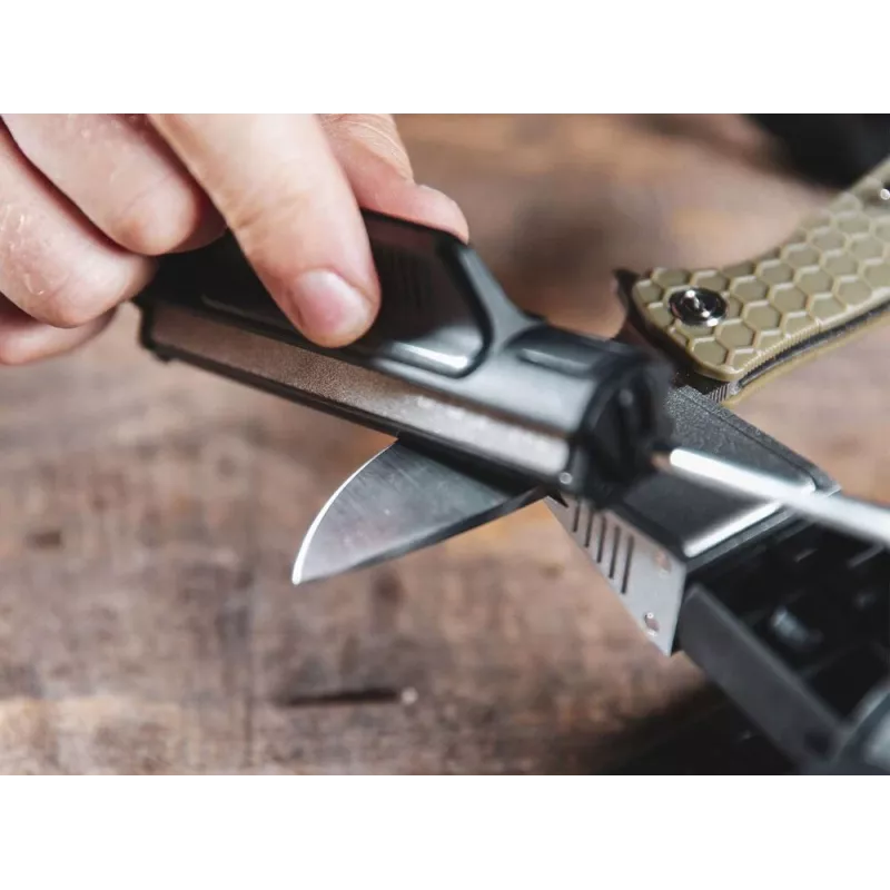 Galąstuvas traukiamas Work Sharp Precision Adjust Elite 09DX066 – reguliuojamas kampas, deimantiniai akmenys, odinis apdaila, nailono korpusas
