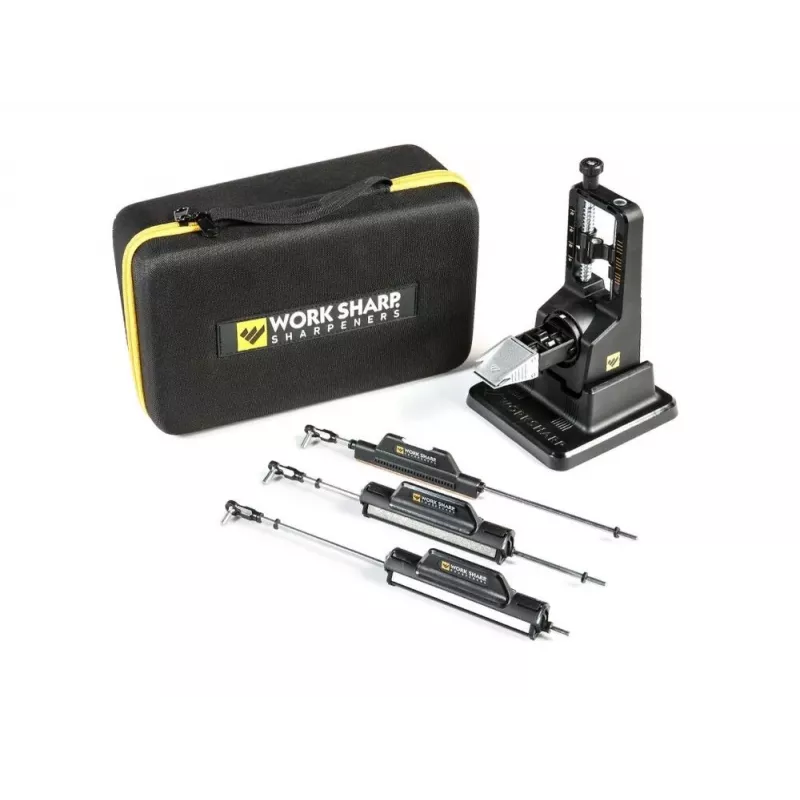 Galąstuvas traukiamas Work Sharp Precision Adjust Elite 09DX066 – reguliuojamas kampas, deimantiniai akmenys, odinis apdaila, nailono korpusas