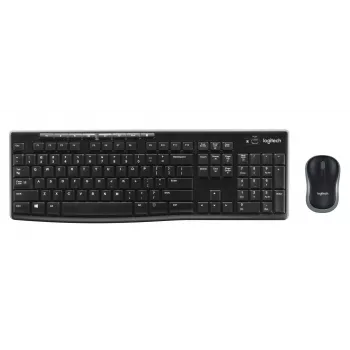 Logitech MK270 belaidis klaviatūros ir pelės rinkinys, RF, juoda