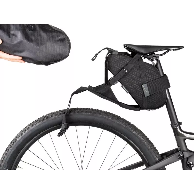 Krepšys ant balno TOPSAK BackLoader X 15L Juodas – bagažinė ant galinio balno, 15 L talpa