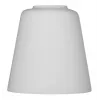 Gaubtas šviestuvui ActiveJet EMILY stiklinis, baltas — skersmuo 12 cm, kaklelis 40 mm, aukštis 120 mm