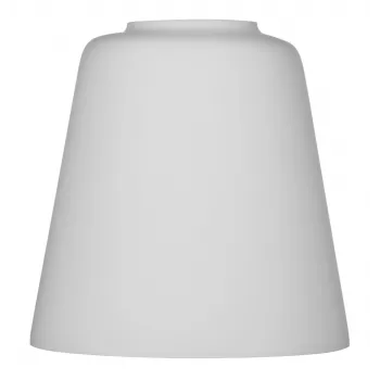Gaubtas šviestuvui ActiveJet EMILY stiklinis, baltas — skersmuo 12 cm, kaklelis 40 mm, aukštis 120 mm