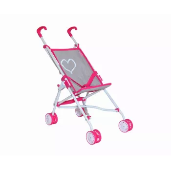 Vežimėlis lėlėms milly mally Julia Prestige Pink kompaktiškas lengvas modelis 2722