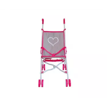 Vežimėlis lėlėms milly mally Julia Prestige Pink kompaktiškas lengvas modelis 2722
