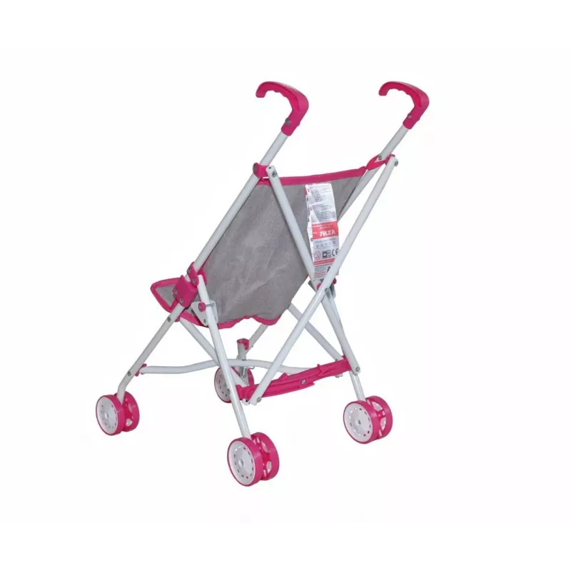 Vežimėlis lėlėms milly mally Julia Prestige Pink kompaktiškas lengvas modelis 2722