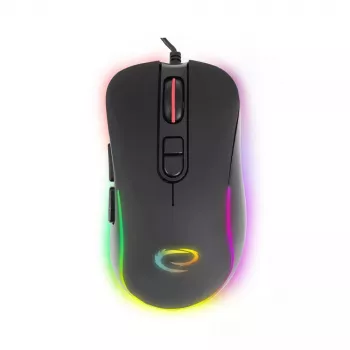 Žaidimų pelė ESPERANZA EGM303 USB Type-C, optinė 2400 DPI, 7 mygtukai, RGB, dešinei rankai, juoda
