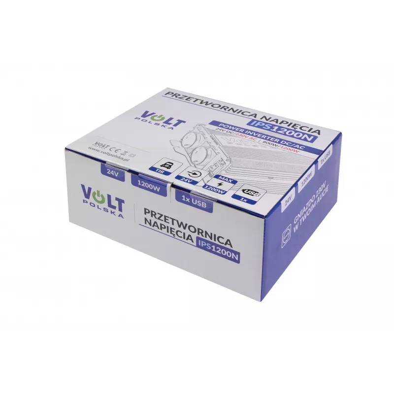 Volt keitiklis 800/1200W 24V į 230V modelis 20039
