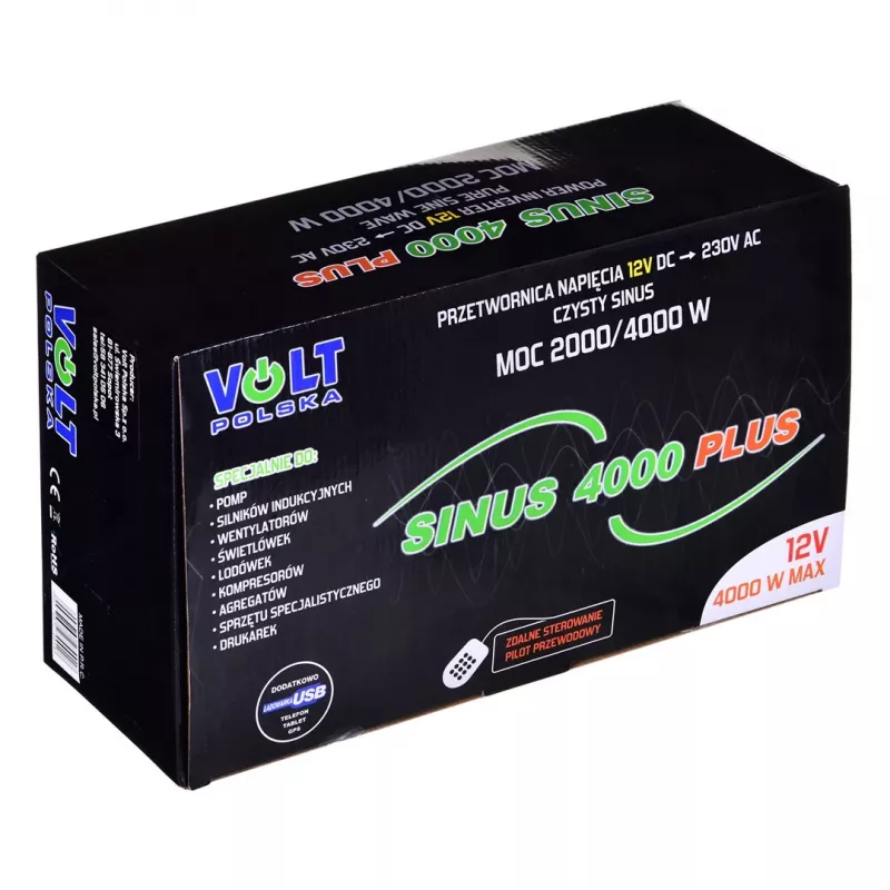 Keitiklis Volt Sinus 4000 Plus 4000W 12V – gryno sinuso