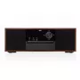 Mini bokštinė muzikos sistema JVC RD-E761, 2x8W RMS, Bluetooth 4.2, USB, CD, FM, medinis korpusas, juoda