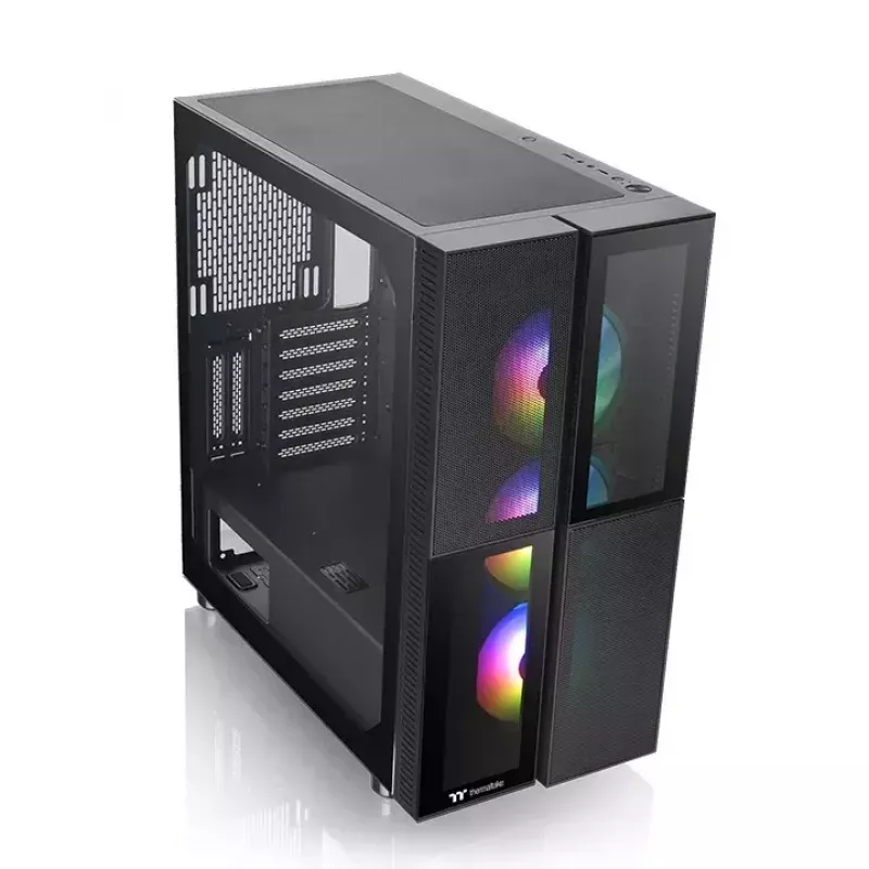 PC korpusas Thermaltake Versa T26 TG ARGB Midi Tower juodas