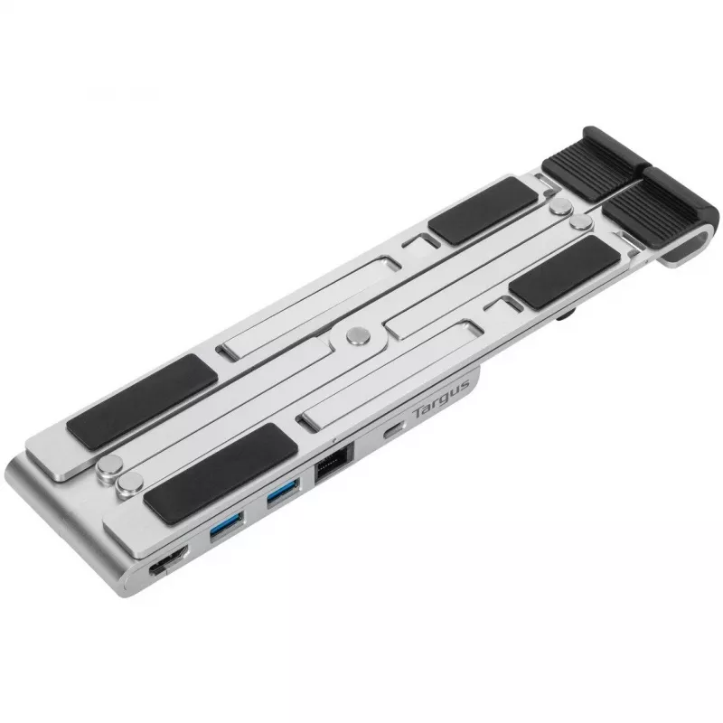 Nešiojamas stovas su integruotu dokų stotimi ir nešiojamojo kompiuterio laikikliu USB-C 3.2 Gen 1 Thunderbolt 3