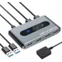 Techly USB 3.0 jungiklis 2 kompiuterių įėjimai 4 išėjimai - 4 prievadų - USB 2.0